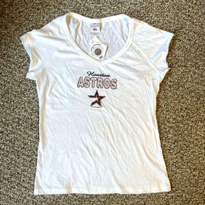NWT MLB Genuine Merchandise Houston Astros T-Shirt Womens Size XL Baseball Studs